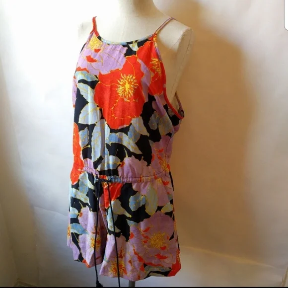 LOFT Full Bloom Floral romper. Size XXS - Picture 4 of 5